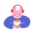 Chill Bunny Sticker