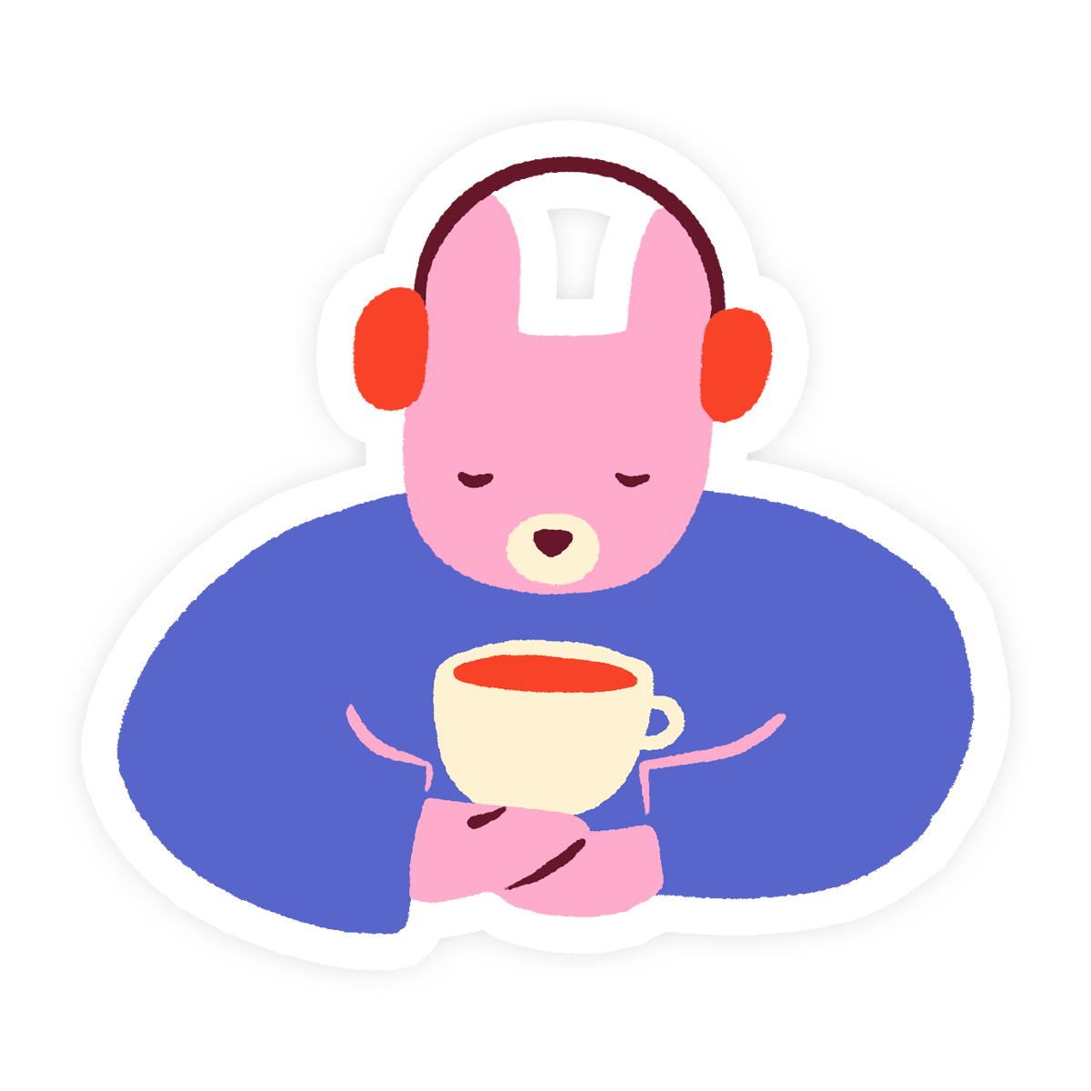 Chill Bunny Sticker