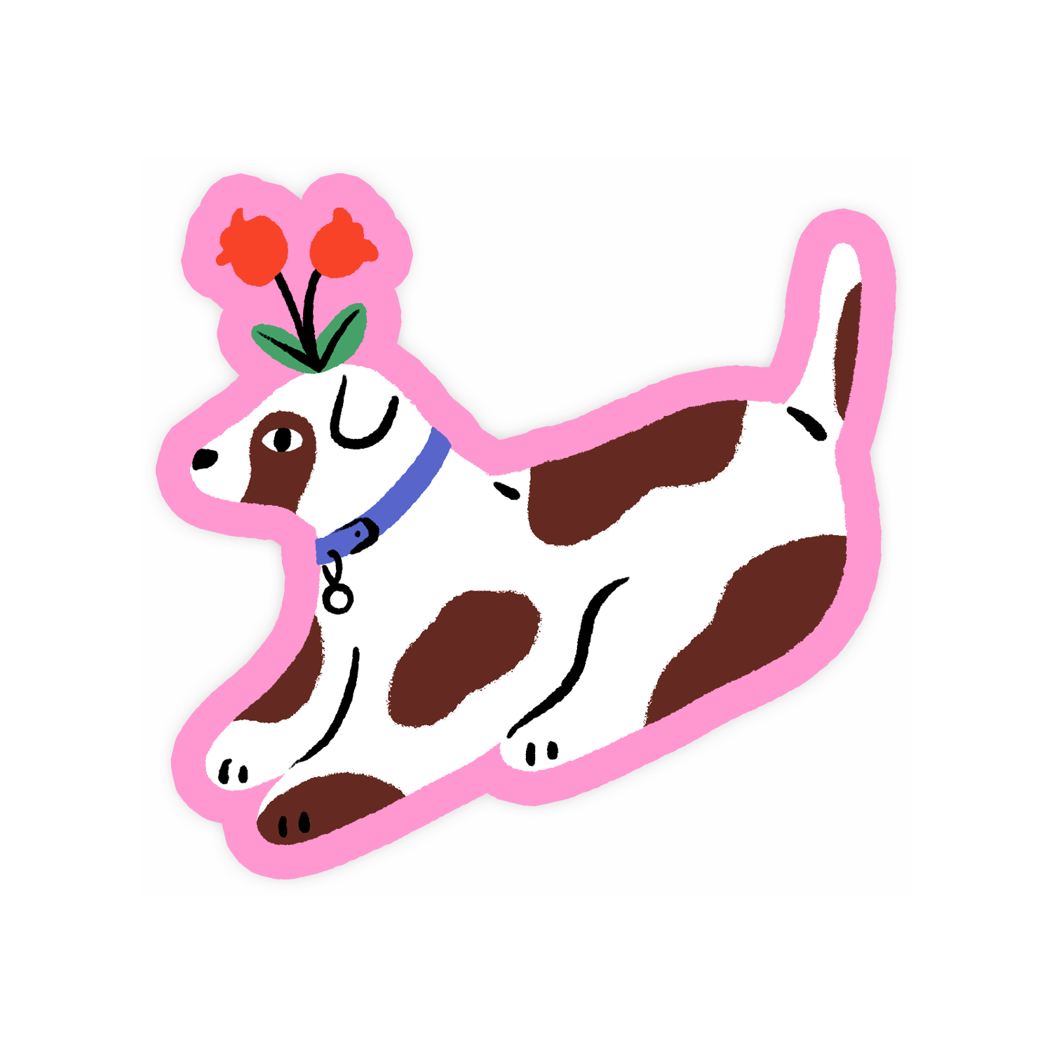 Flower Pup Sticker