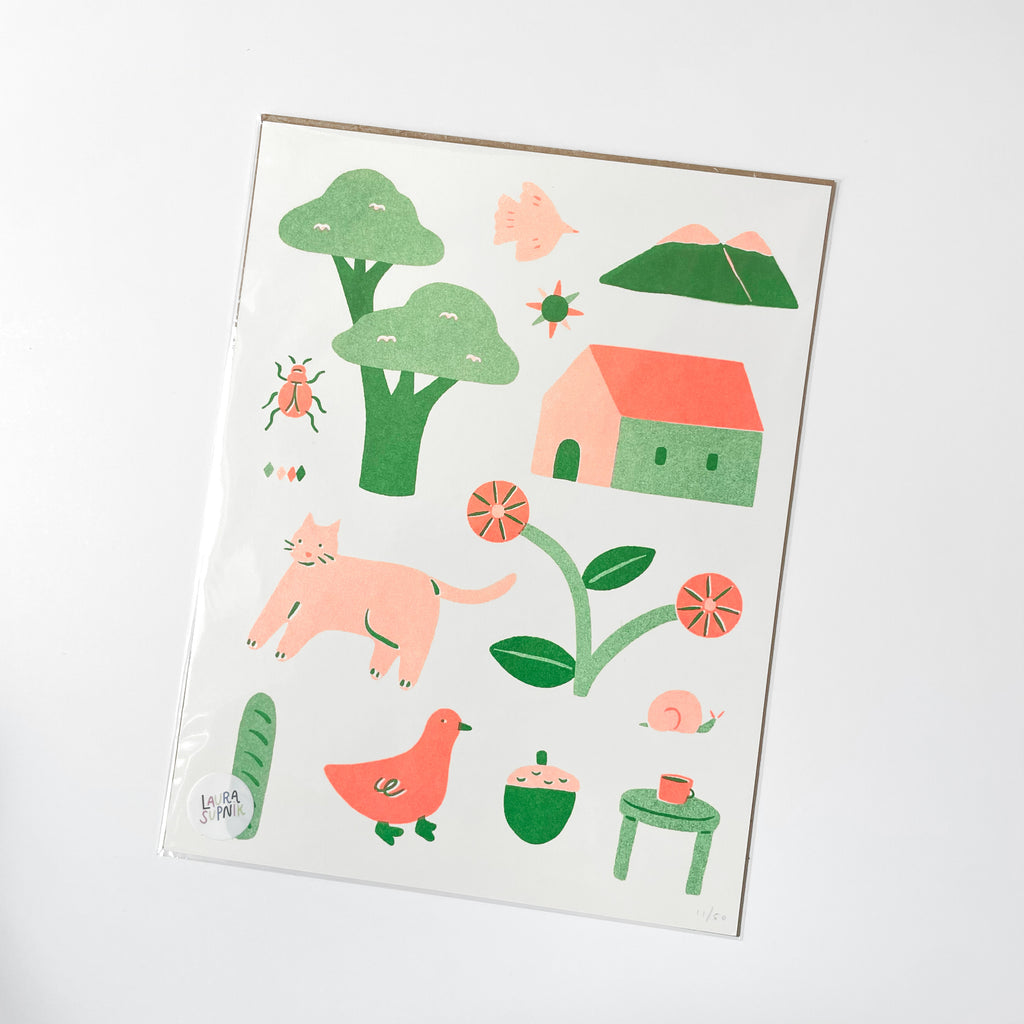Folk Riso Print